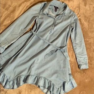 Jean dress long sleeves for girls10-11